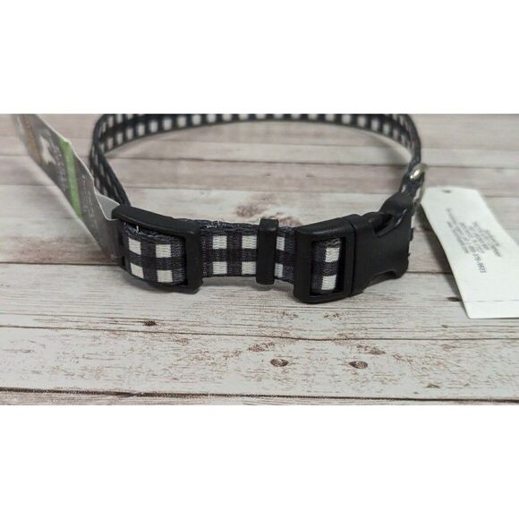 Retriever Adjustable Collar Medium 12”-18” Neck Size Green White Plaid Nylon - Picture 2 of 7